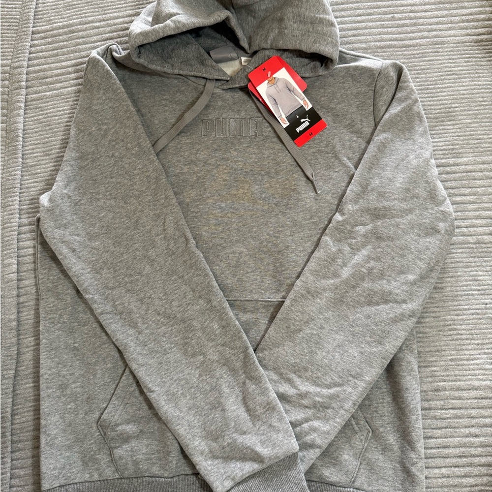Puma Gray Pullover Hoodie Sweater
